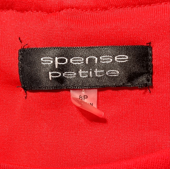Spense Petite EUC Gorgeous Red Dress, Zipper Details On Shoulders, Sz 8P - Picture 2 of 13